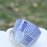 Blue all lines coffee mug ceramic