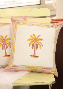 Yellow Palm Cushion Covers