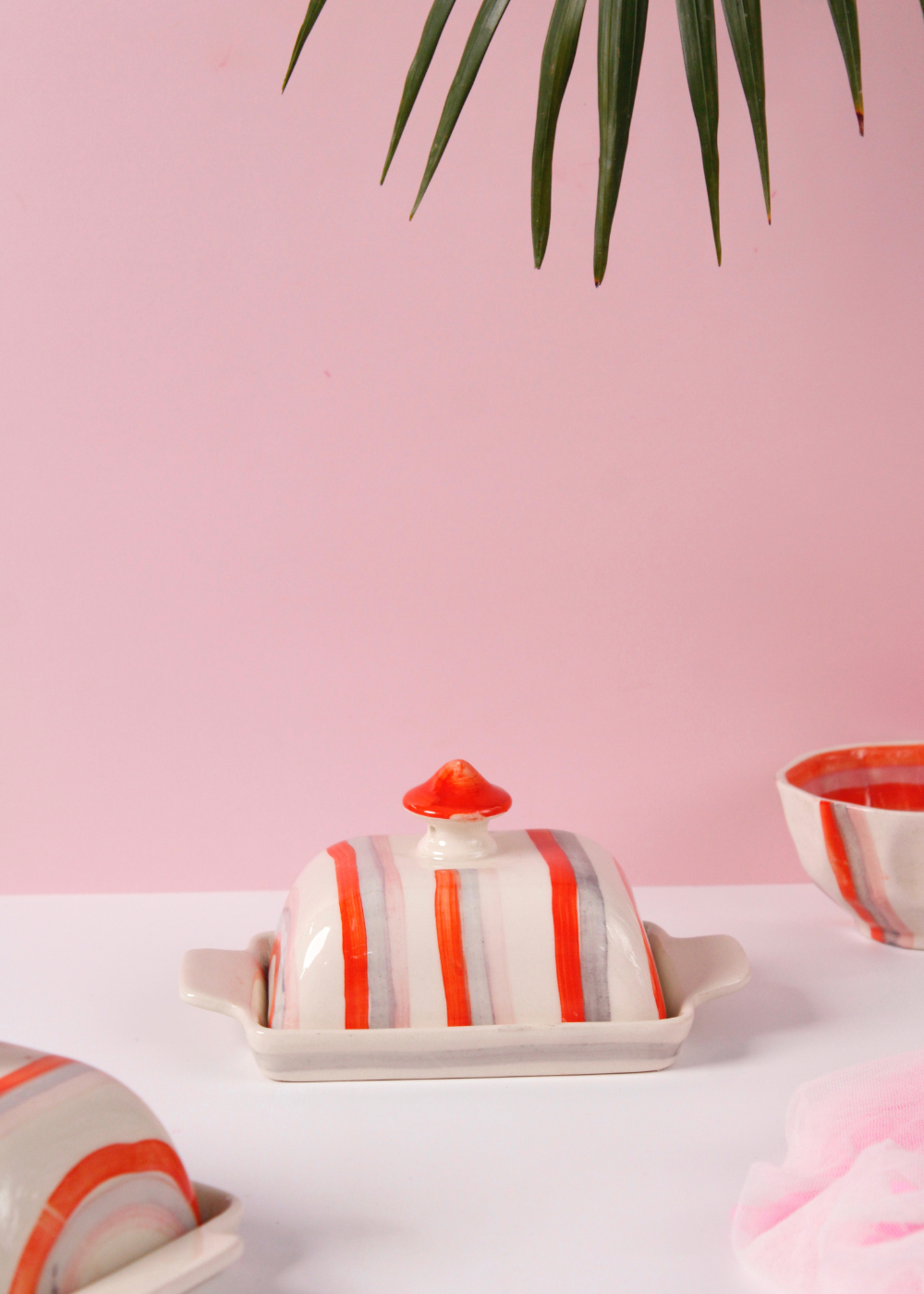 Handmade ceramic butter dish 