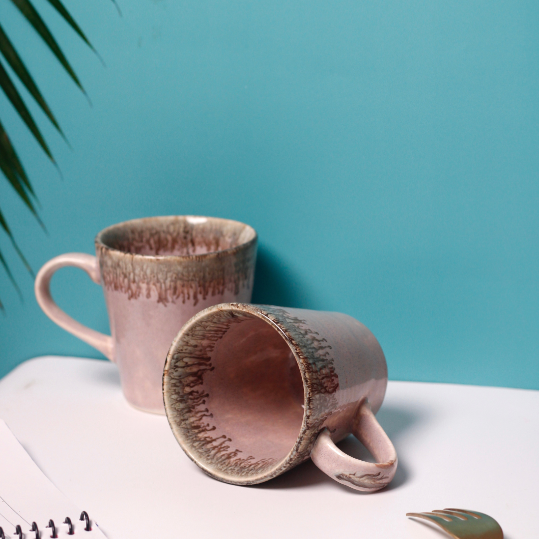 Pink Rimmed Coffee Mug