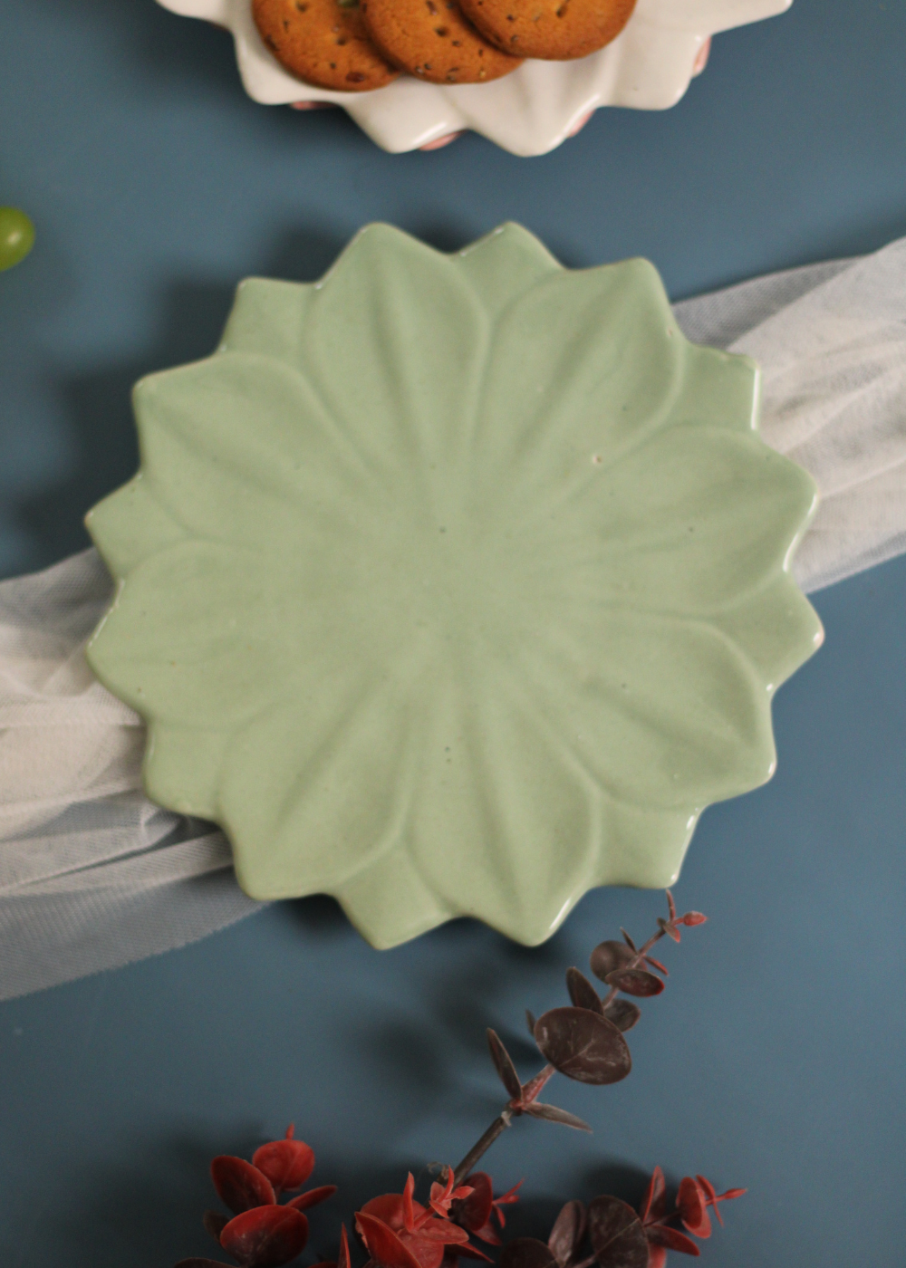 Lotus Plate - Pastel Green