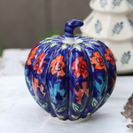 Blue pumpkin handmade ceramic