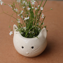 Kitty planter handmade ceramic 