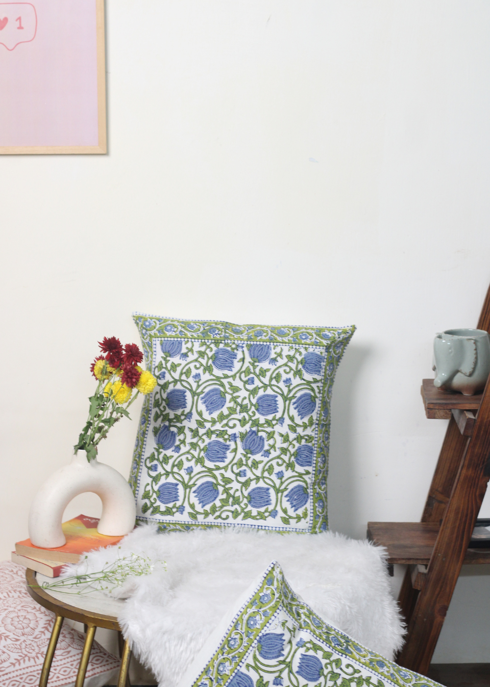 Blue & Green Cushion Cover