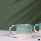 Teal Handmoulded Mugs