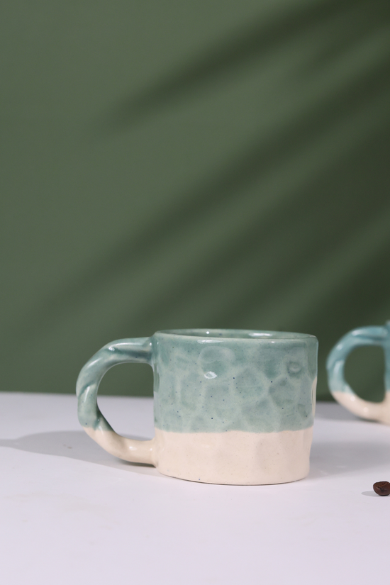 Teal Handmoulded Mugs