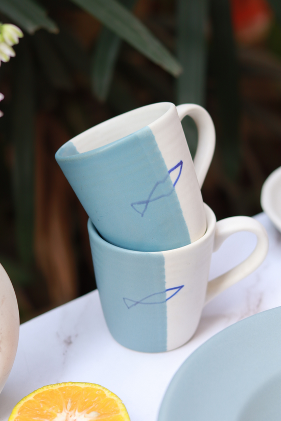 Coffee mug coastal catch
