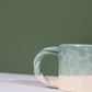 Teal Handmoulded Mug
