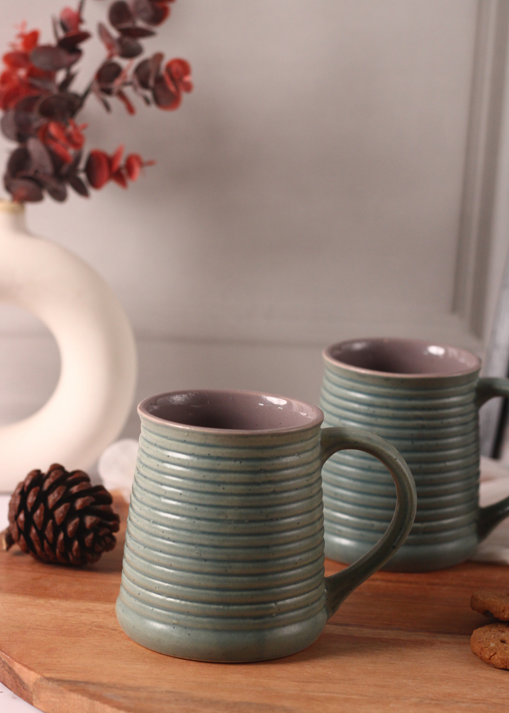 Sage & Grey Coffee Mug- Tall
