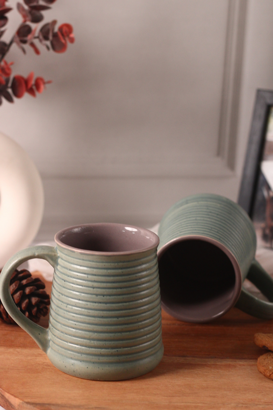 Sage & Grey Mugs - Tall 