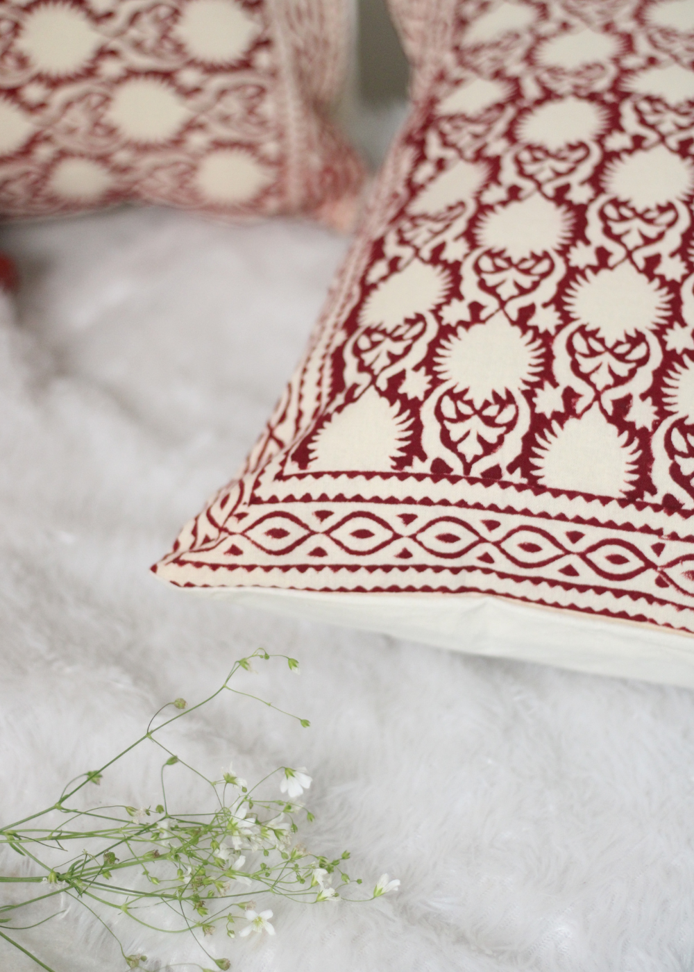 Handmade cotton cushion cover 