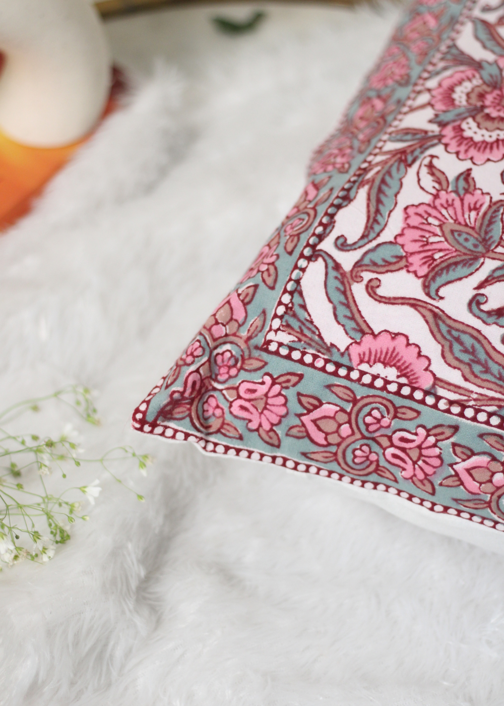 Pink Floral Cushion Cover - Set of two