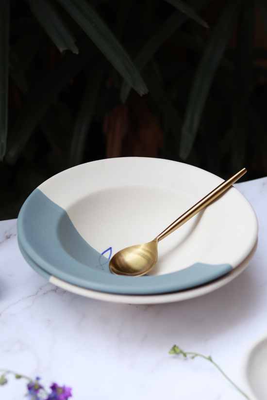 Coastal catch pasta plate wtith spoon