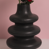 Black handmade vase 