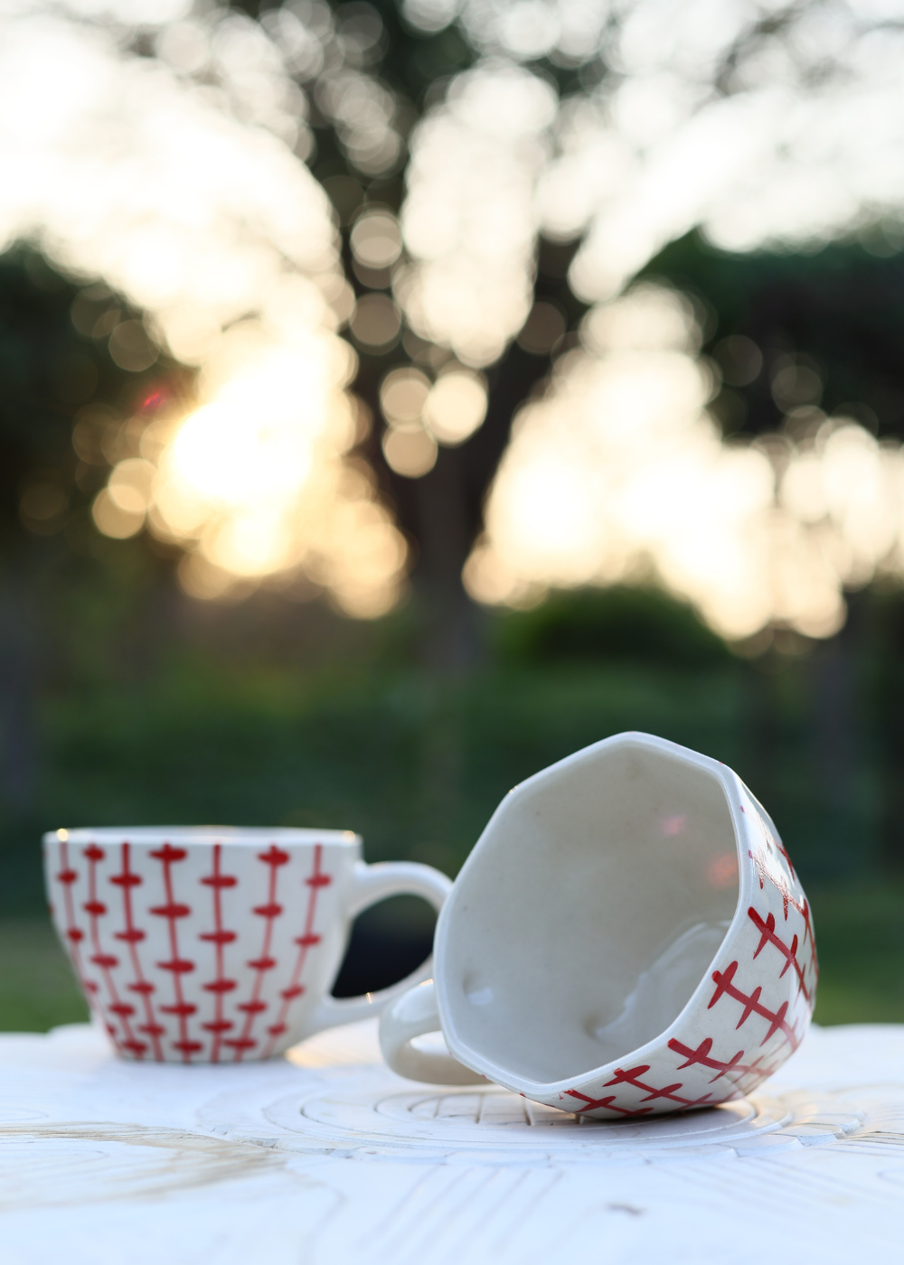 Two handmade ceramic mugs 