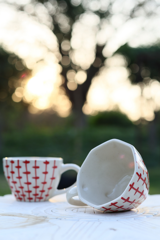 Two handmade ceramic mugs 