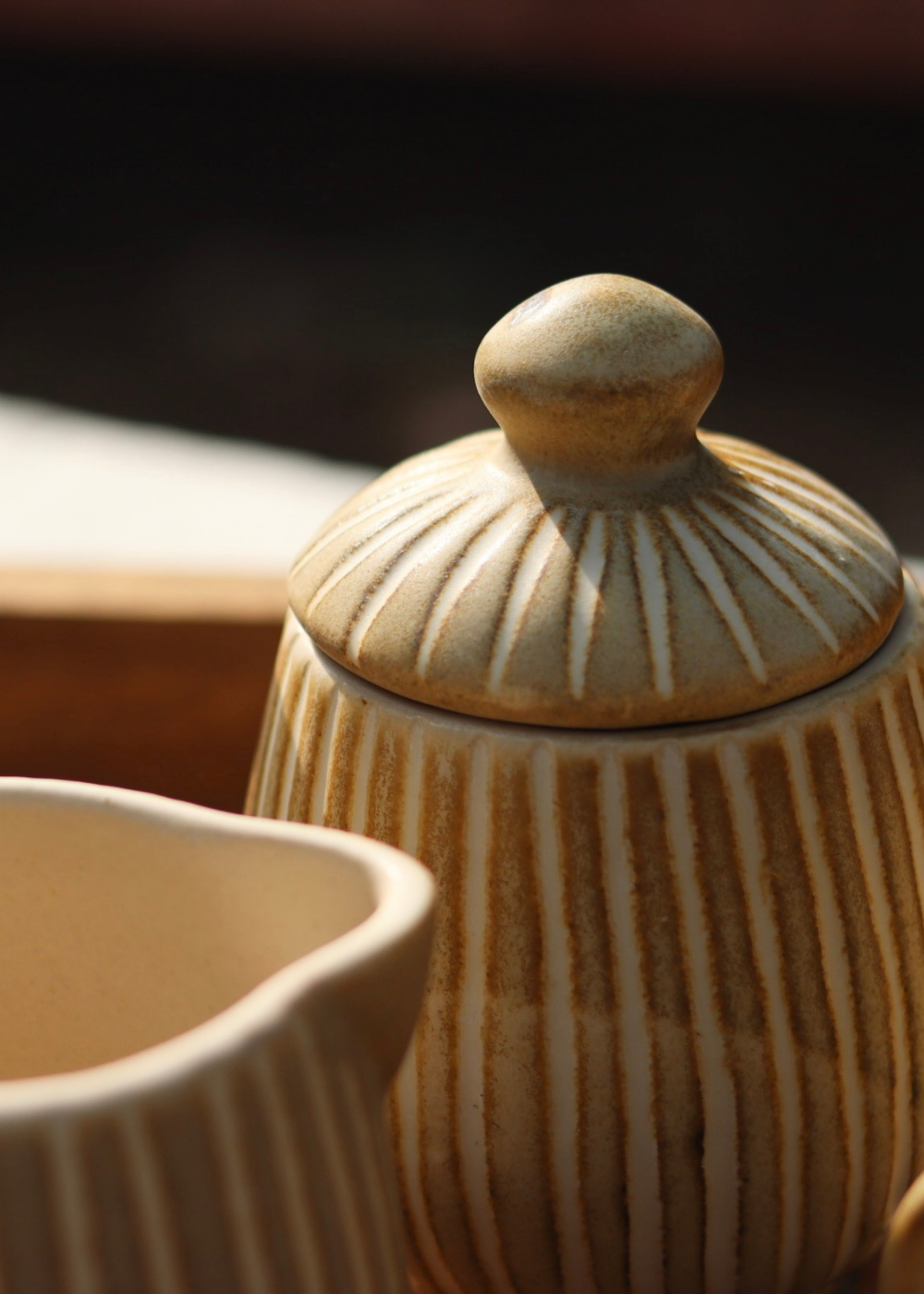 Ceramic sugar pot