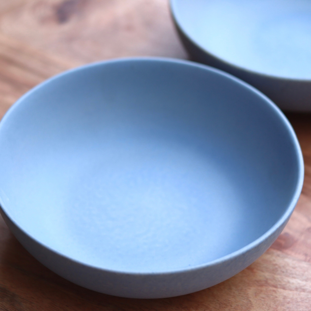 Handmade ceramic grey curry bowl 