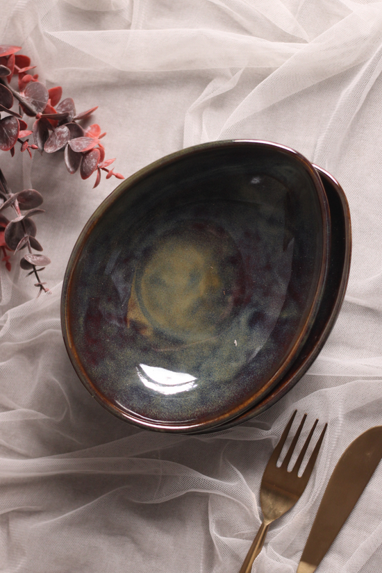 Handmade ceramic curry bowls