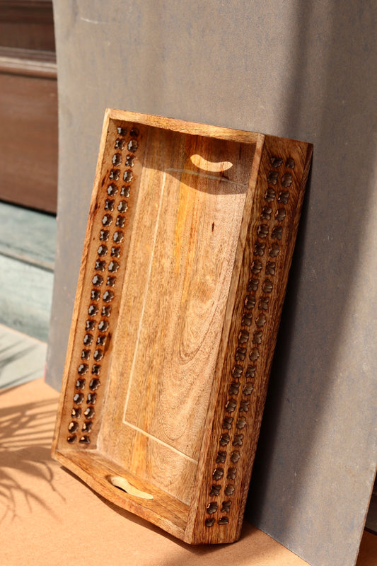 Wooden Jharokha Tray