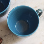 Ceramic green & blue mugs