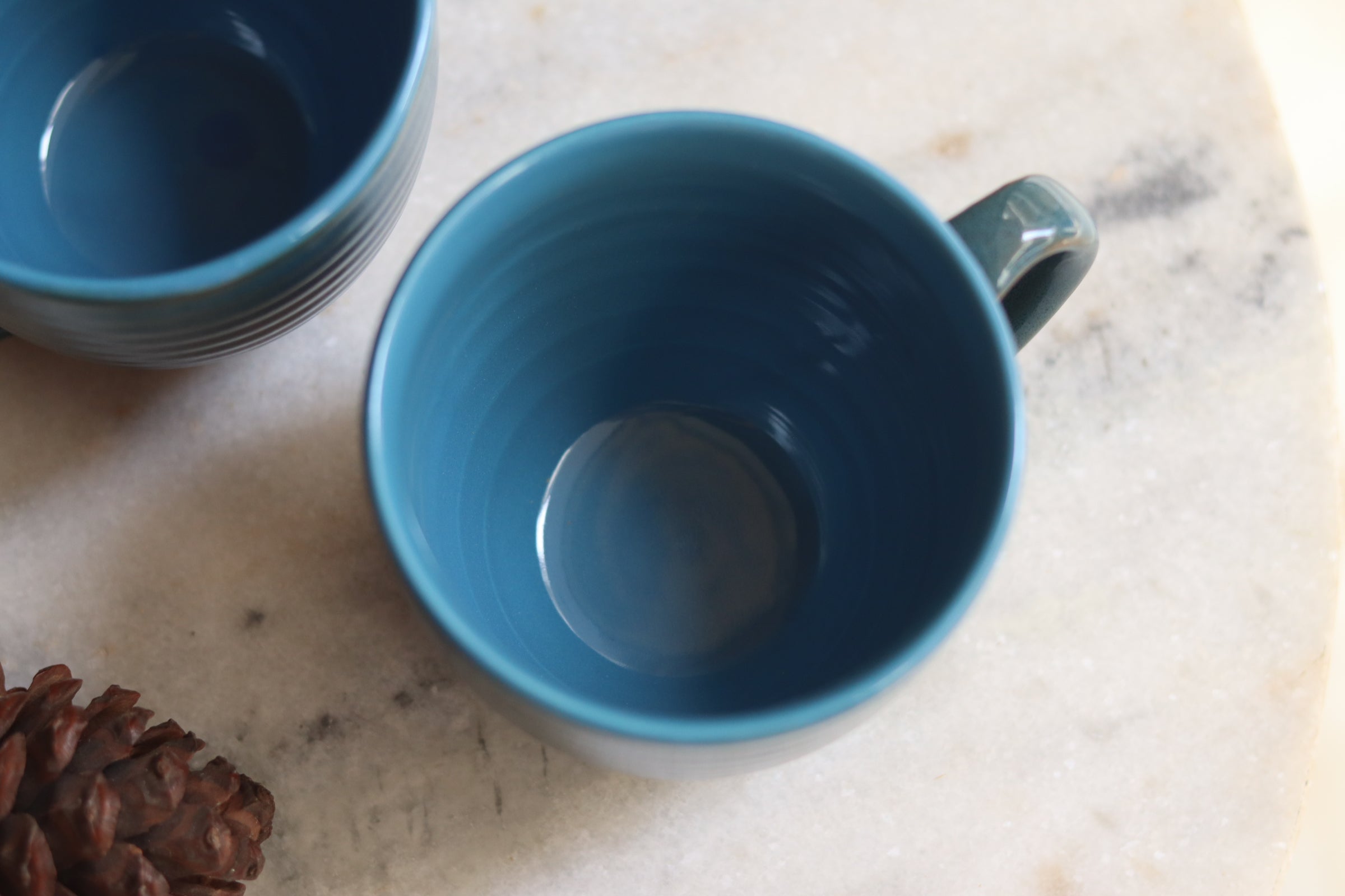 Ceramic green & blue mugs