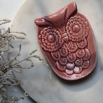 Handmade ceramic spoon rest pink 