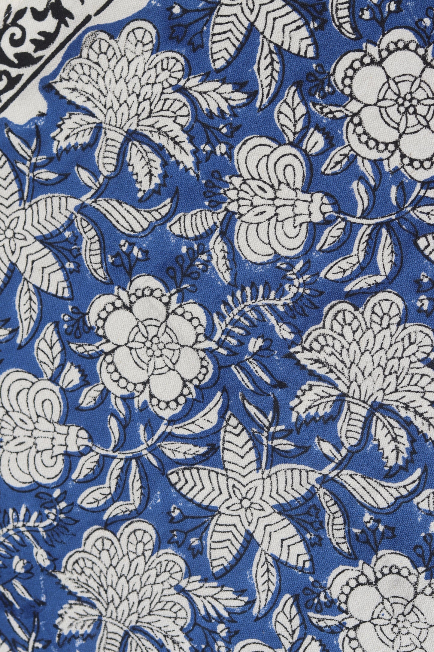 Blue Block Print Table Runner
