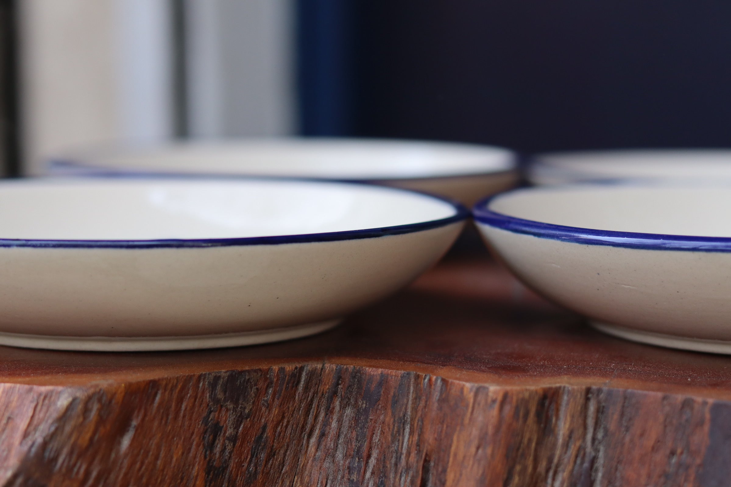 Handmade ceramic pasta plates 