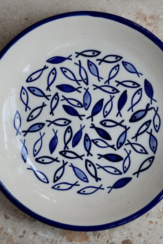 Fish pasta plate handmade ceramic 