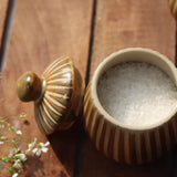 Handmade ceramic sugar pot