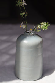 Handmade ceramic bud vase tall with flowers