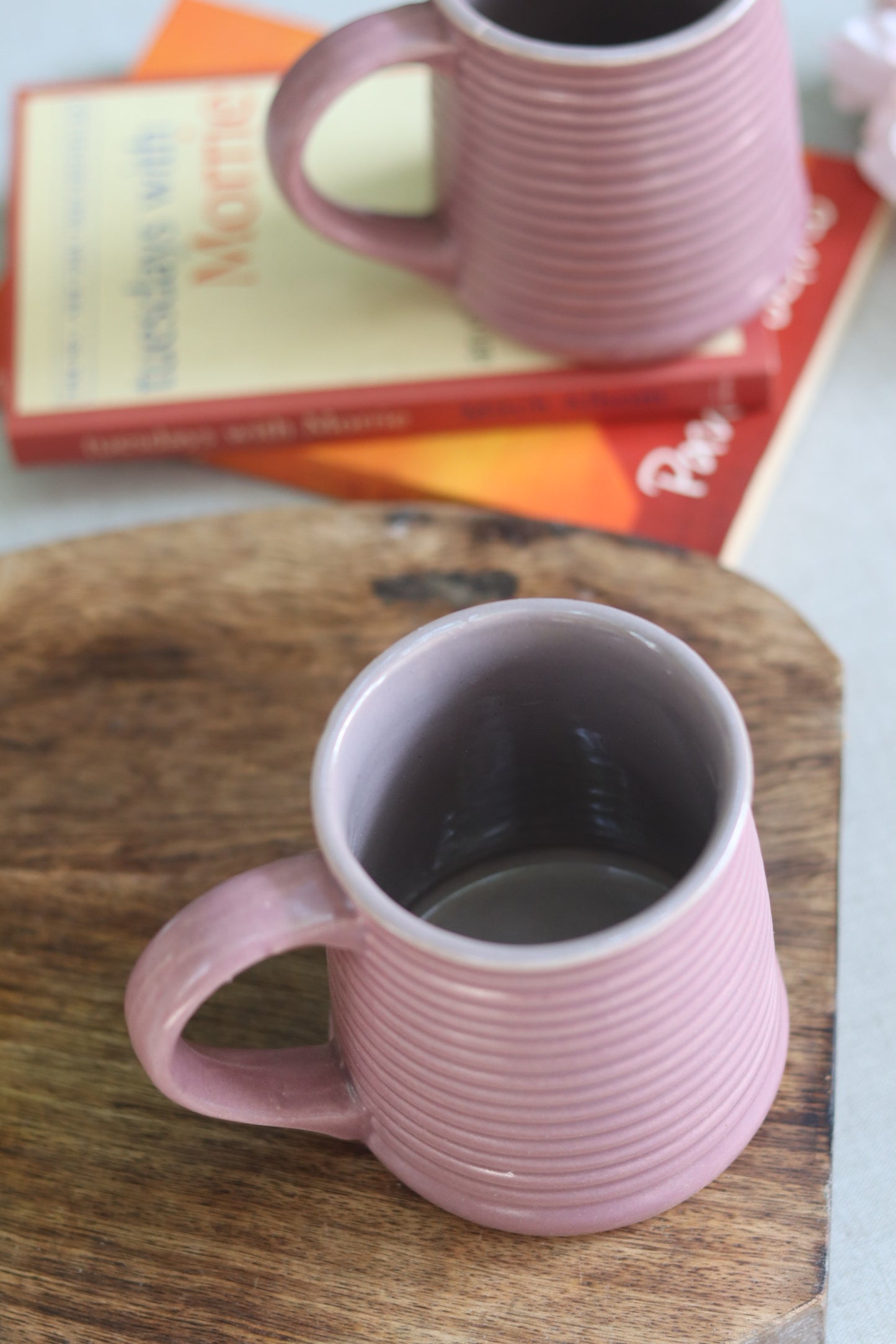 Lavender & Grey Coffee Mug - Tall