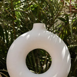 Large donut vase in hand