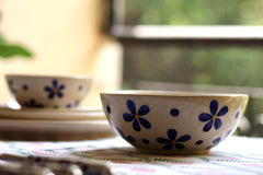 Two curry bowls floral design