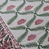 Lotus Block Print Table Runner