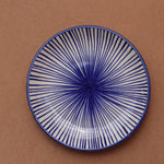Blue and white dessert plate 