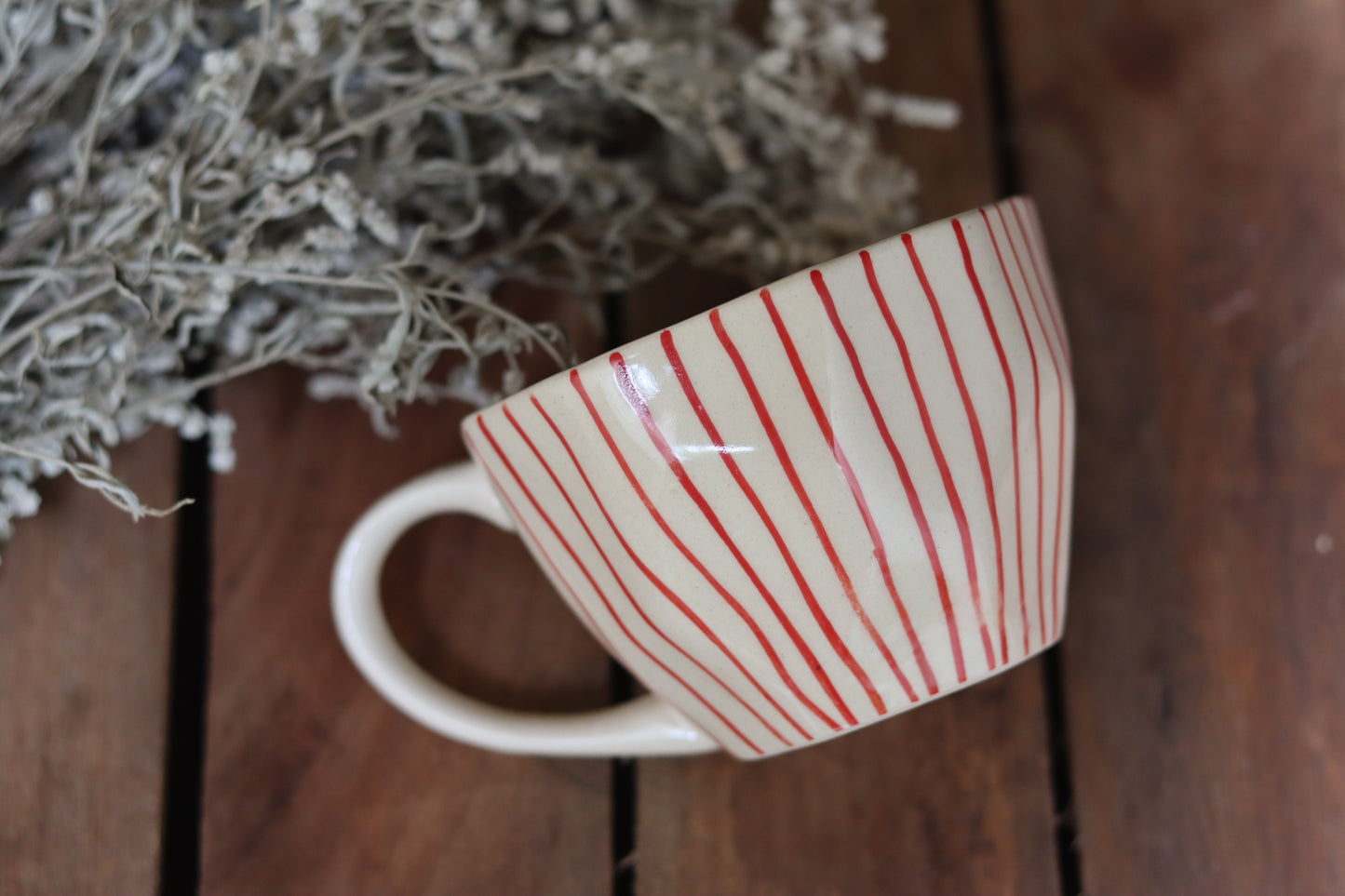 Red Lined Mugs