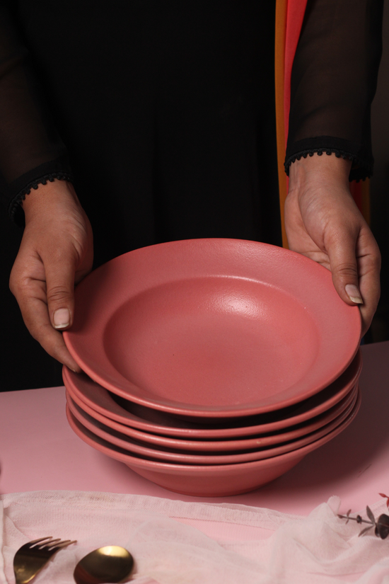 Rosy Pink Pasta Plate
