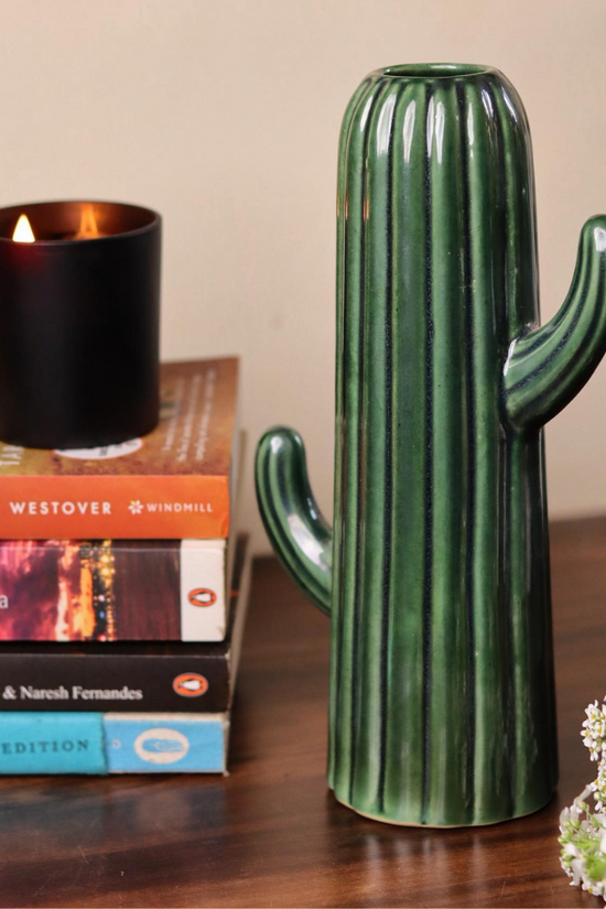 Small Green Cactus Vase
