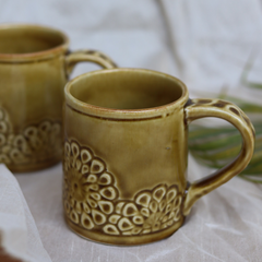 Mustard flower coffee mugs