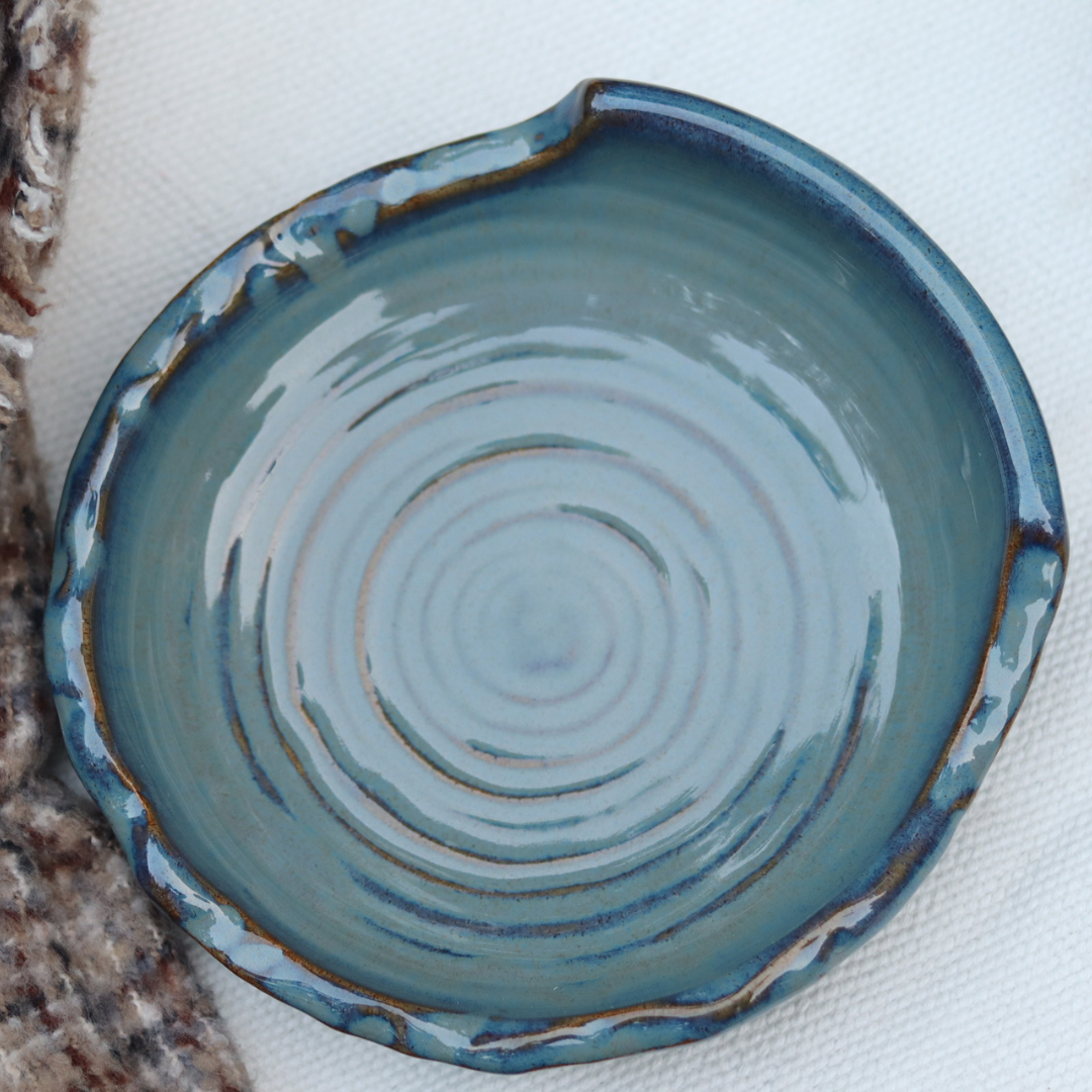 Grey stoneware bowl handmade ceramic 