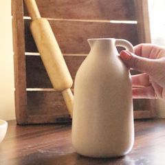 Handmade ceramic milk jug 