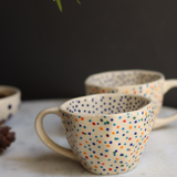 Colorful polka coffee mug 