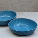 Blue curry bowl handmade ceramic