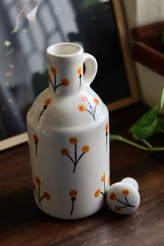Blooming Flowers  -  Oil Vessel
