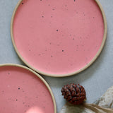Pink ceramic plates