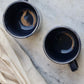 Lined Blue Coffee Mug