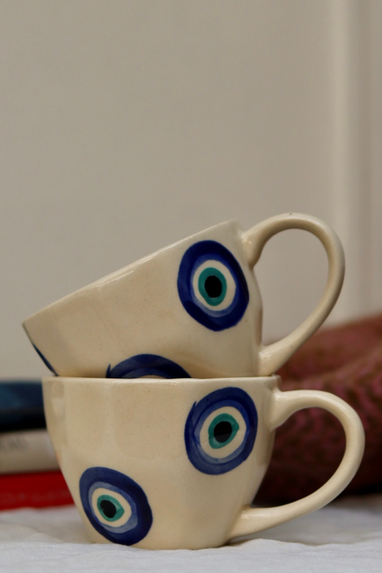 Evil eye coffee mug 