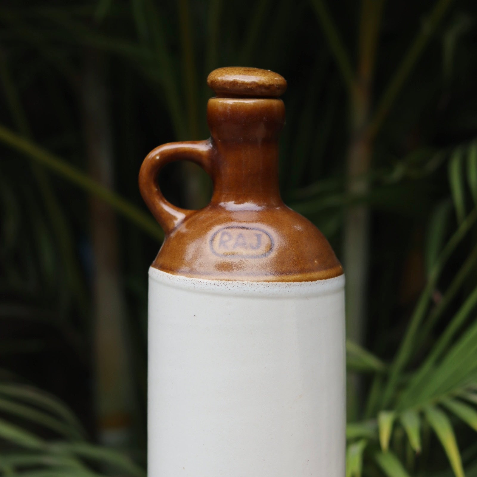 Handmade ceramic oil vessel 